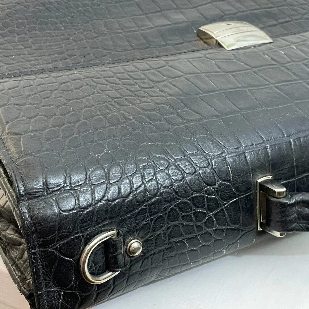Jack Georges Genuine American Alligator Executive Briefcase #AL422 - USA Made
